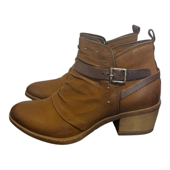 Miz Mooz Karima Leather Brown Western Ankle Buckle Boot Bootie EU 40 NIB - Picture 4 of 13